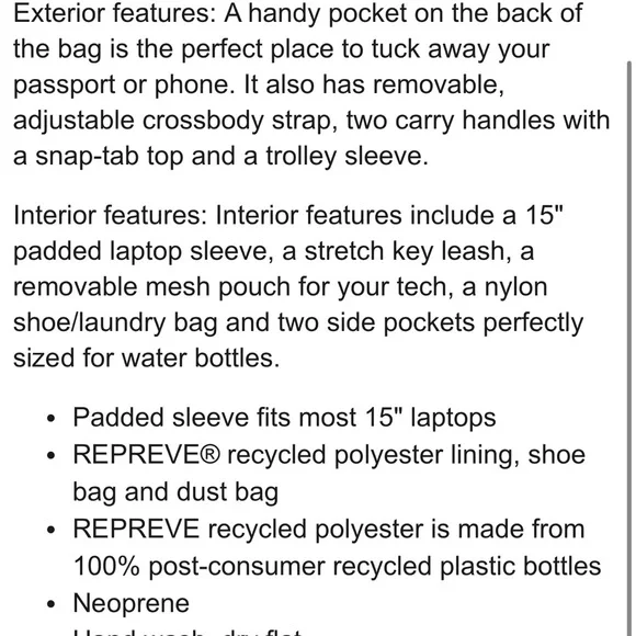 Dagne Dover Large Landon Neoprene Carryall Sage Green - New - Picture 6 of 6